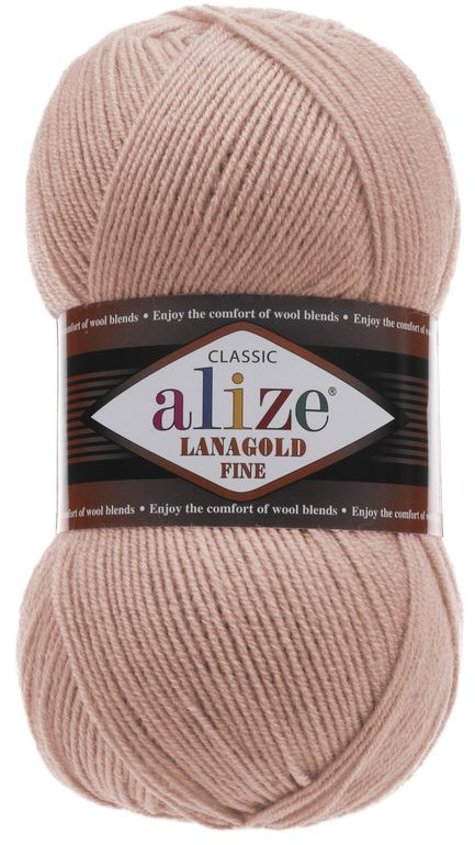 Пряжа для вязания «Lanagold fine», 161 Пудра | Lanagold | Alize