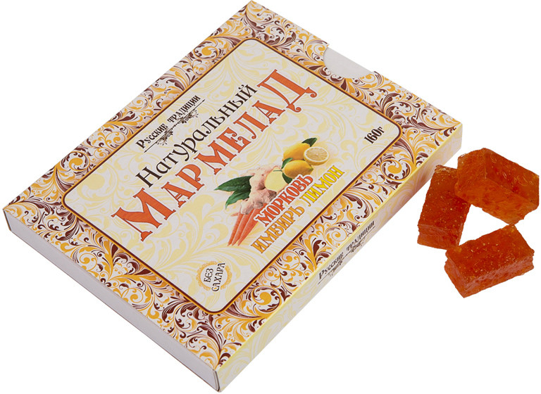 Мармелад натуральный «Морковь, имбирь и лимон» | Русские традиции