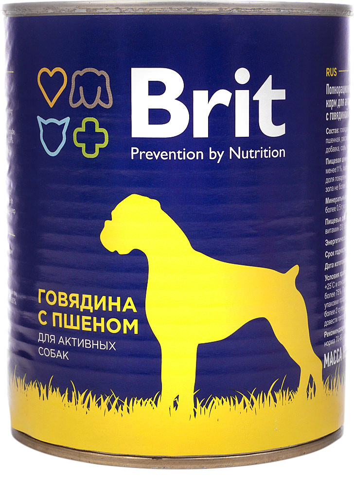 Корм для собак с говядиной и пшеном | Brit
