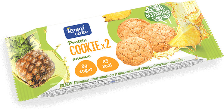 Печенье протеиновое «Ананас» | Cookie×2 | Protein Rex