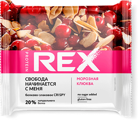 Хлебцы протеино-злаковые «Морозная клюква» | Сrispy | Protein Rex
