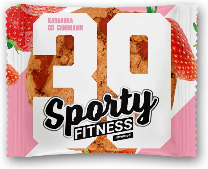 Печенье низкокалорийное «Клубника со сливками» | Fitness | Sporty