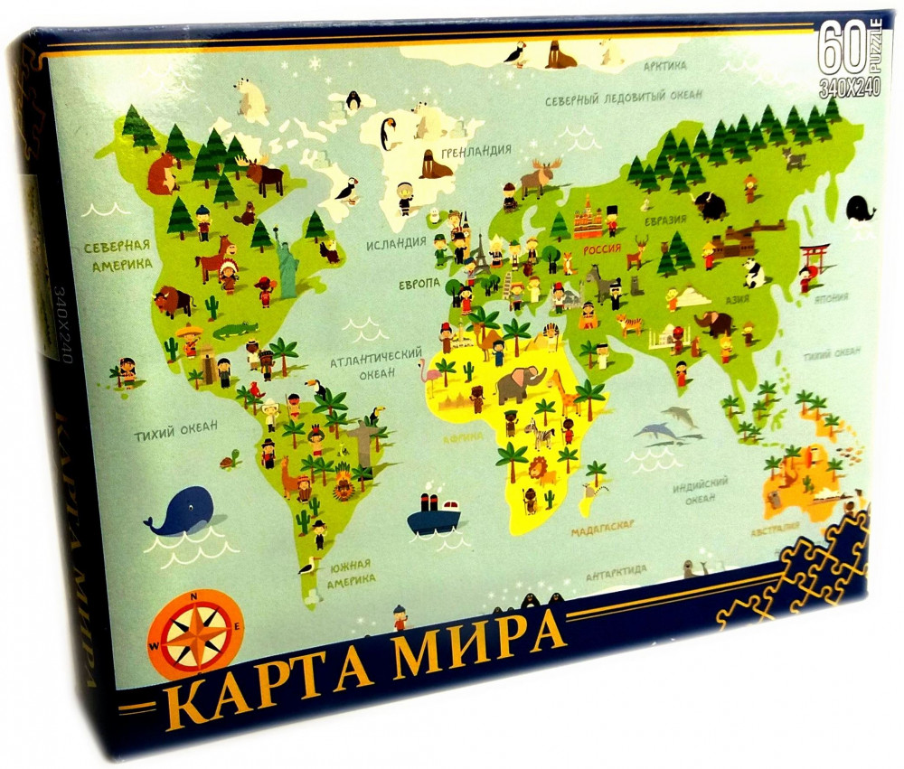 Пазл «Карта мира» | Нескучные игры