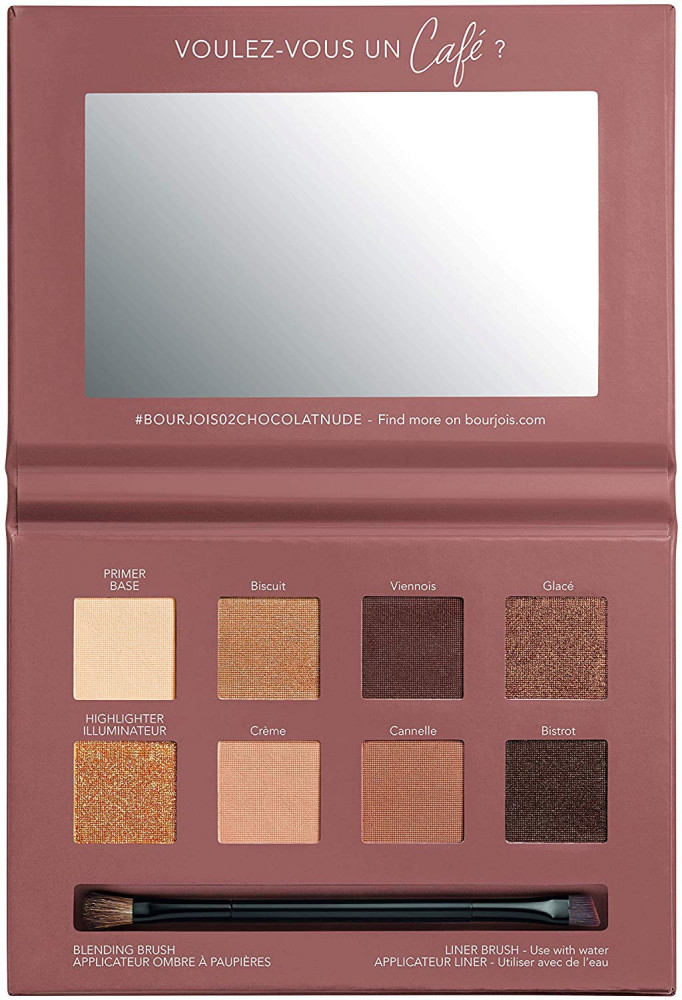 Палетка для век 4 в 1 «Rue Du Cafe», оттенок 02 Chocolat nude edition | Bourjois