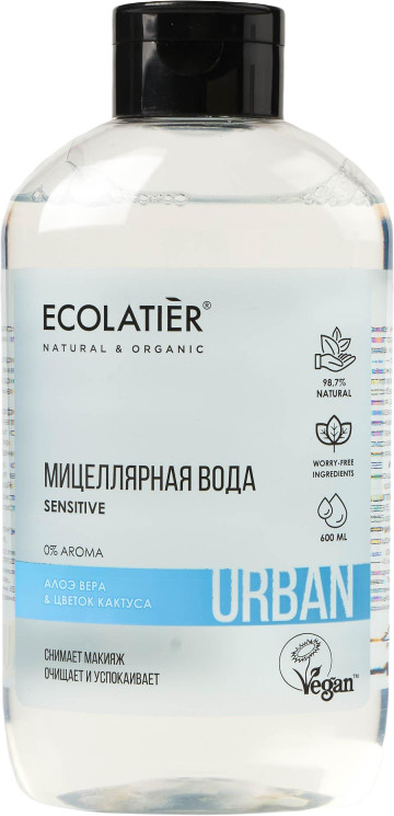 Вода мицеллярная с цветком кактуса и алоэ вера | Ecolatier