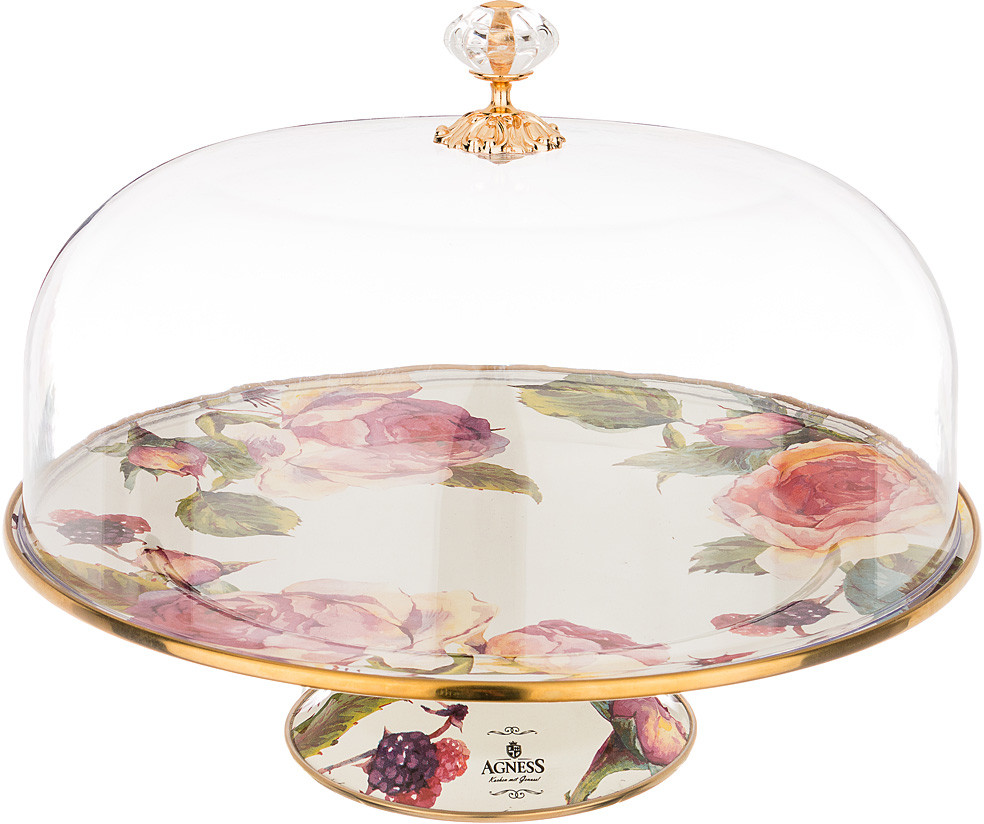 Тортовница на ножке с крышкой «Винтаж» | Винтаж | Agness