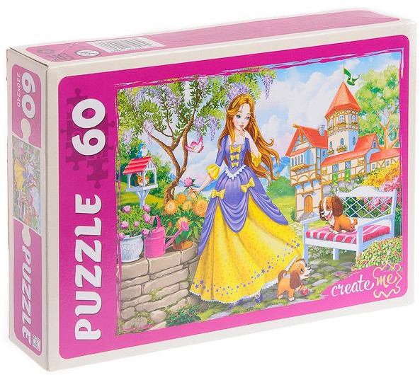 Пазл «Принцесса с щенками в саду» | Create me | Рыжий кот