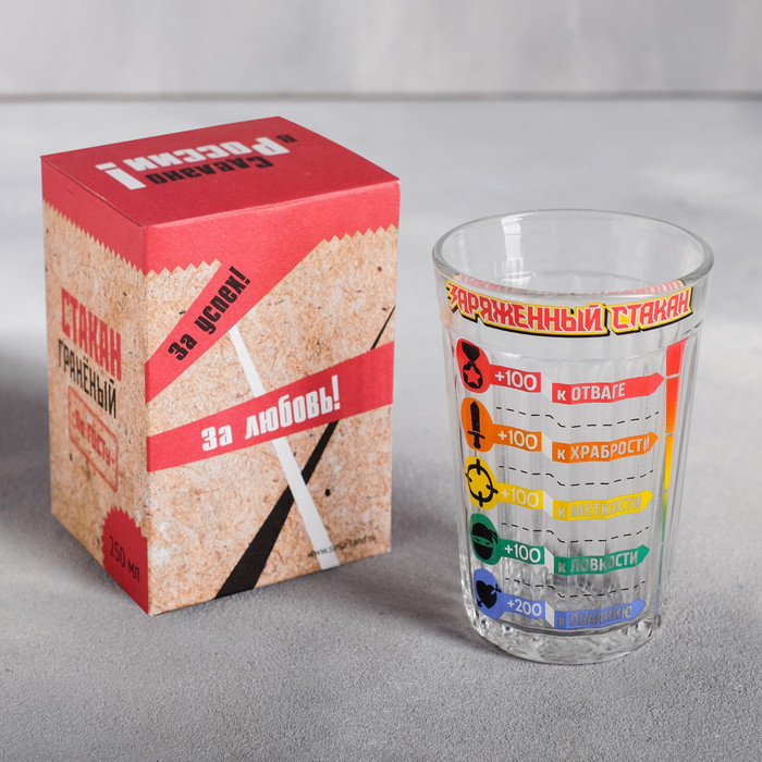 Стакан граненый «Заряженный cтакан» | Защитник