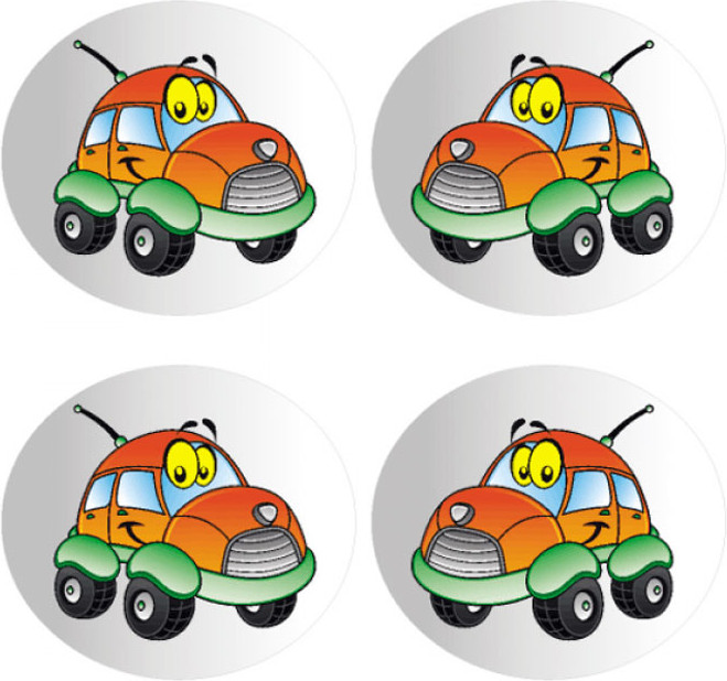 Набор светоотражающих наклеек на одежду «Машинка»