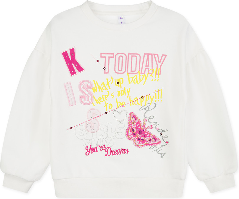 Свитшот для девочек | Spring emotions kids girls | PlayToday