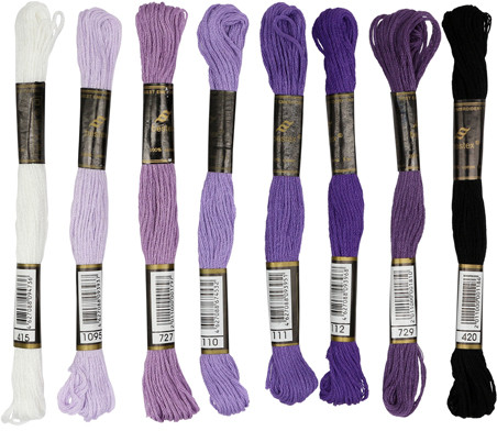 Набор мулине, цвет фиолетовый микс | Bestex