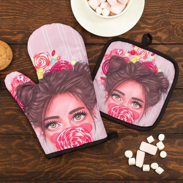 Набор прихваток «Сладкоежка» | Love Life | Этель