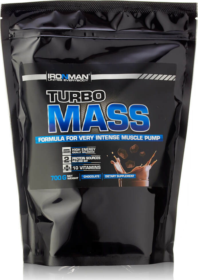 Гейнер со вкусом шоколада «Turbo Mass» | Ironman