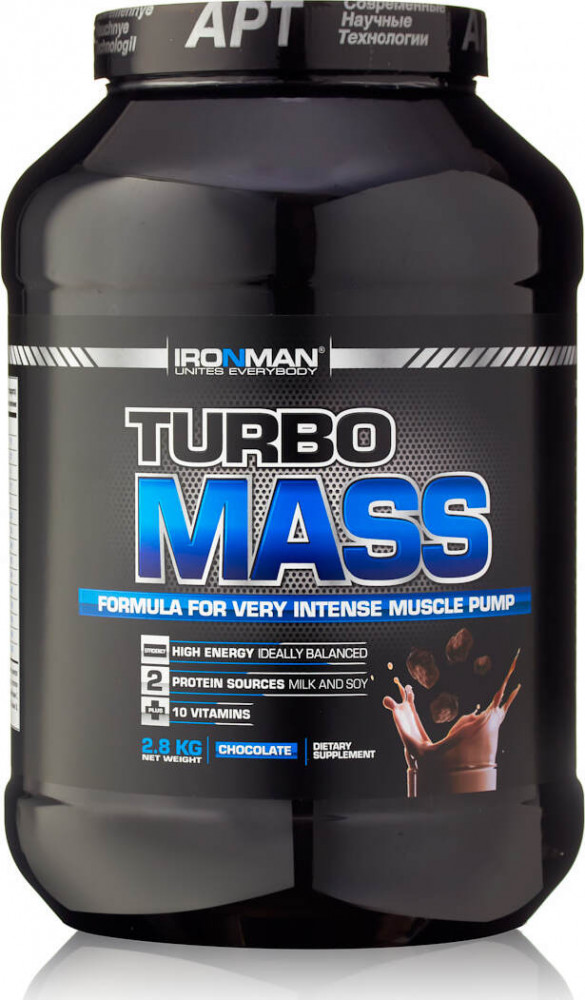 Гейнер со вкусом шоколада «Turbo Mass» | Ironman