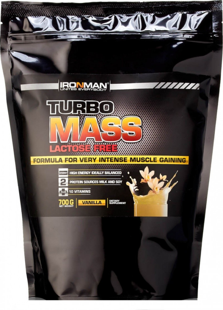Гейнер безлактозный со вкусом ванили «Turbo Mass Vita» | Ironman