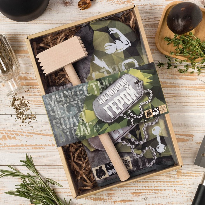 Набор кухонный: прихватка-рукавица, молоток | Защитник | Доляна