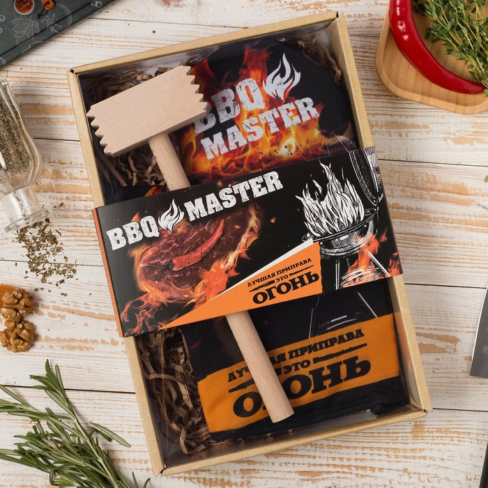 Набор кухонный: прихватка-рукавица, молоток | Защитник | Доляна