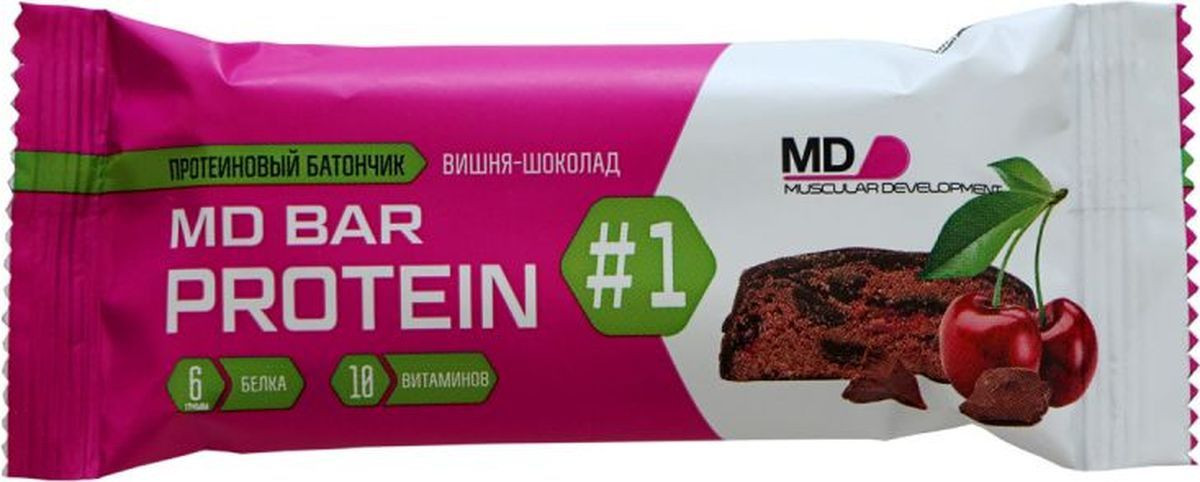 Батончик протеиновый со вкусом вишни и шоколада | MD