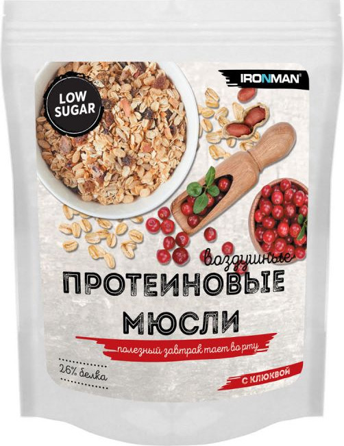 Мюсли протеиновые со вкусом клюквы | Ironman