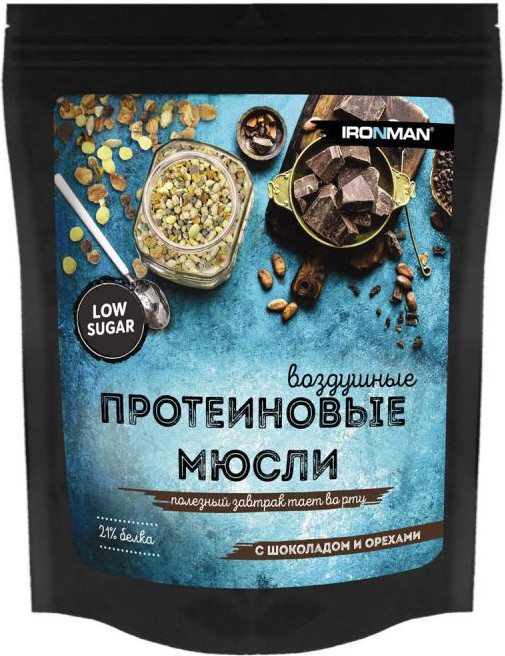 Мюсли протеиновые с шоколадом и орехами | Ironman