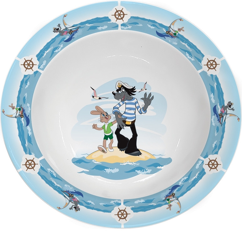 Тарелка «Ну, погоди!» | Союзмультфильм | Дулевский фарфор