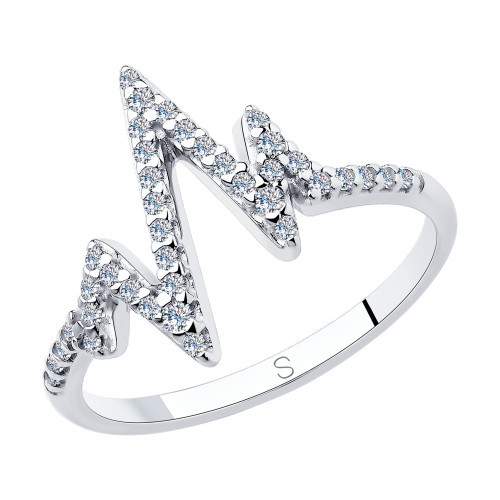 Кольцо из серебра с фианитами | SOKOLOV