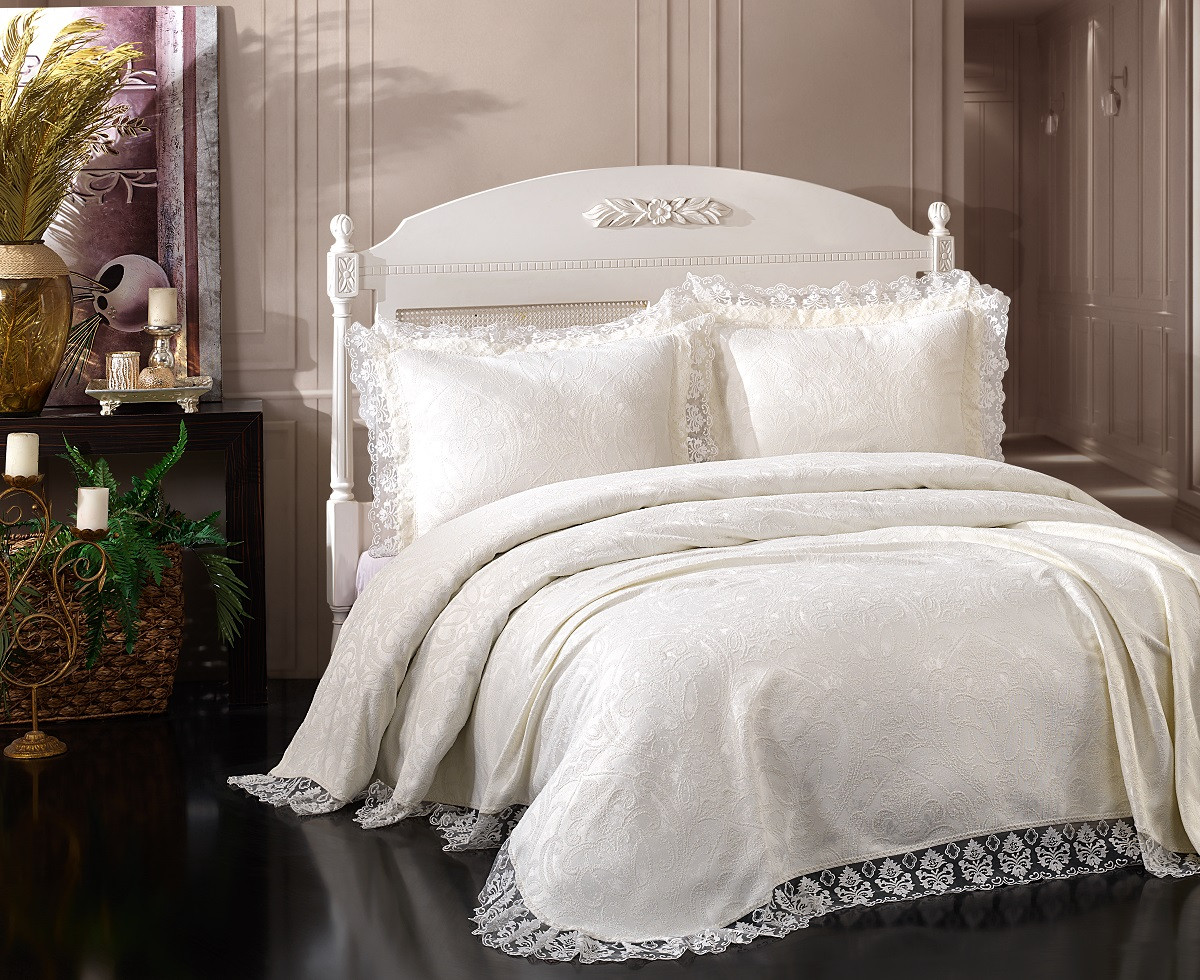 Покрывало «Violet» (суперевро, жаккард, 240х260 см, 2 наволочки 50х70) | Violet | Karna