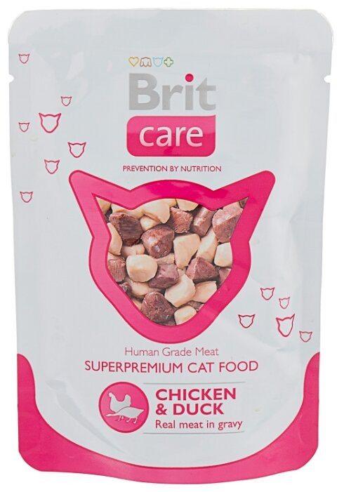 Корм для взрослых кошек с курицей и уткой | Care | Brit