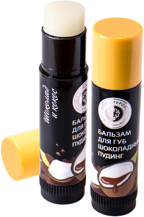 Бальзам для губ натуральный «Шоколадный пудинг» | Мануфактура Дом Природы