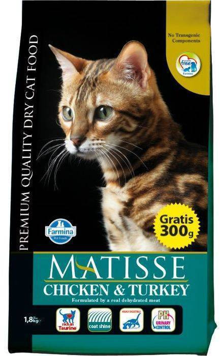 Корм для взрослых кошек с курицей и индейкой | Matisse | Farmina Pet Foods