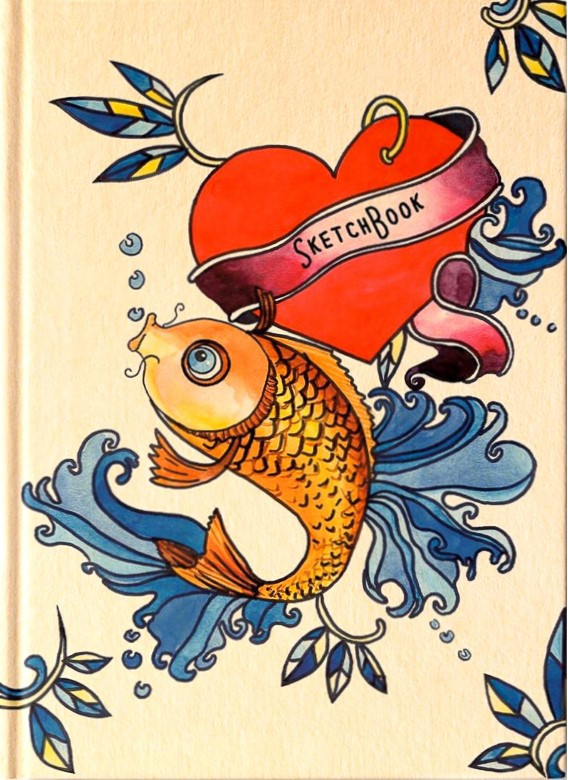 Скетчбук «Рыба» | Скетчбук А5