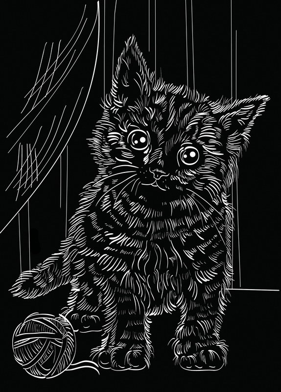 Набор для творчества «Игривый котенок» | Золото | Рыжий кот