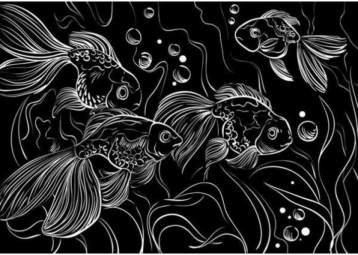 Набор для творчества «Красивые рыбки» | Золото | Рыжий кот