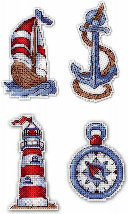 Набор для вышивания «Морское настроение. Магниты» | М.П. Студия