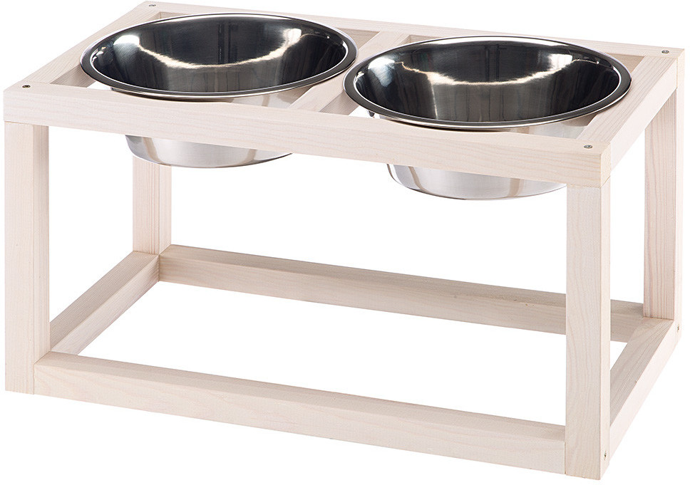 Набор мисок на подставке для кошек и собак | Desco Wood | Ferplast