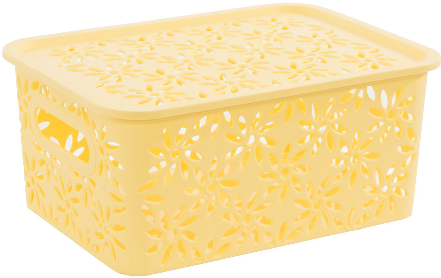 Корзина универсальная с крышкой | Ромашки | Violet