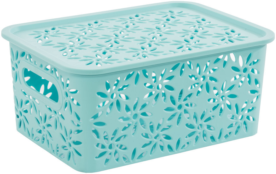 Корзина универсальная с крышкой | Ромашки | Violet