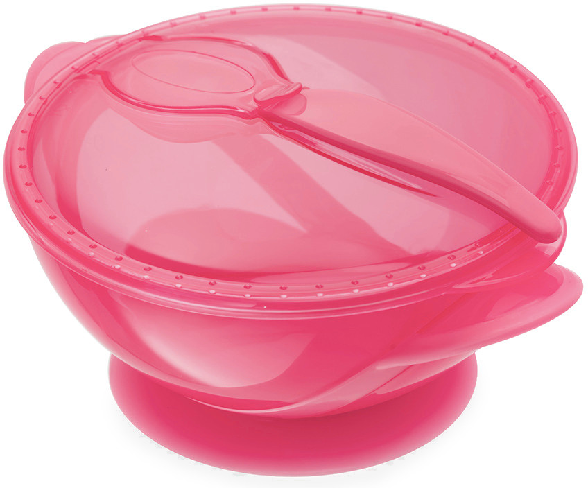 Миска на присоске с крышкой и ложкой | Nuby