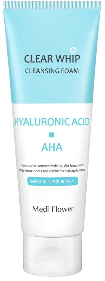 Пенка для умывания с гиалуроновой кислотой и AHA-кислотами | Medi Flower