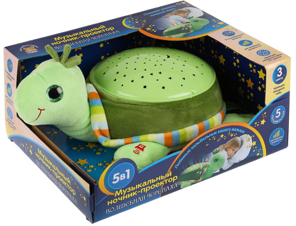 Игрушка мягкая с проектором «Черепаха» | Мульти-Пульти