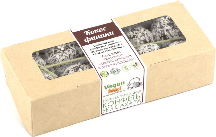 Конфеты «Кокос и финики» | Vegan food