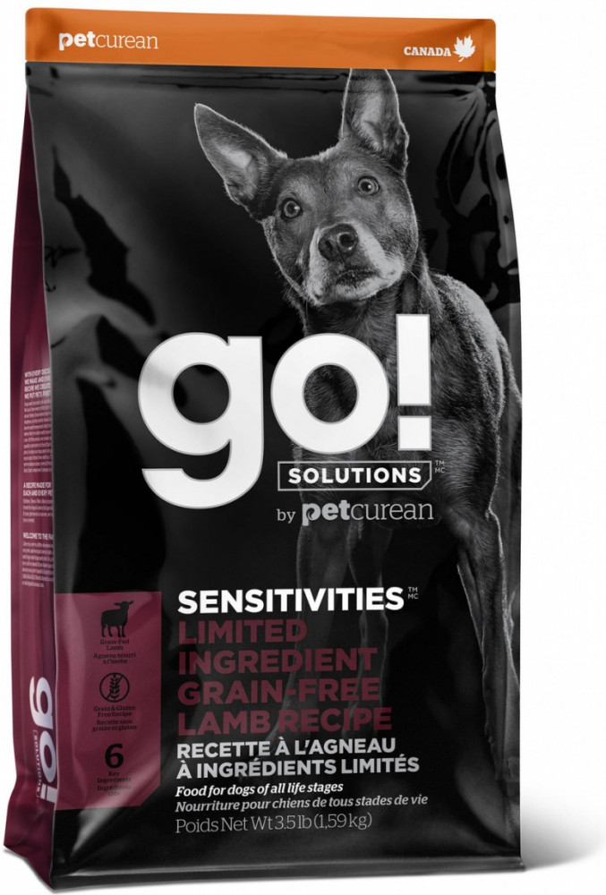 Корм беззерновой для щенков и собак для чувствительного пищеварения с ягненком | Go!