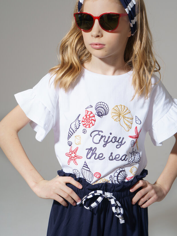 Футболка для девочек | Seascape kids girls | PlayToday