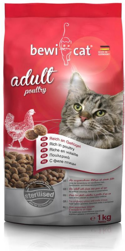 Корм для взрослых кошек из мяса птицы | Bewi Cat