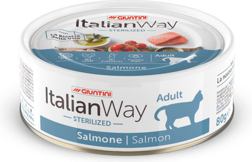 Консервы для стерилизованных кошек с лососем | Italian Way
