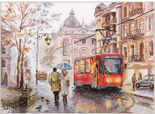 Набор для вышивания «Октябрь в городе» | Алиса