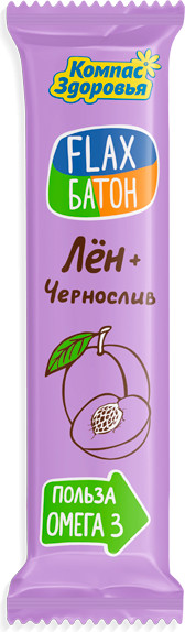 Флакс-батончик льняной со вкусом чернослива | Компас Здоровья