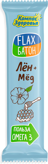 Флакс-батончик льняной со вкусом мёда | Компас Здоровья