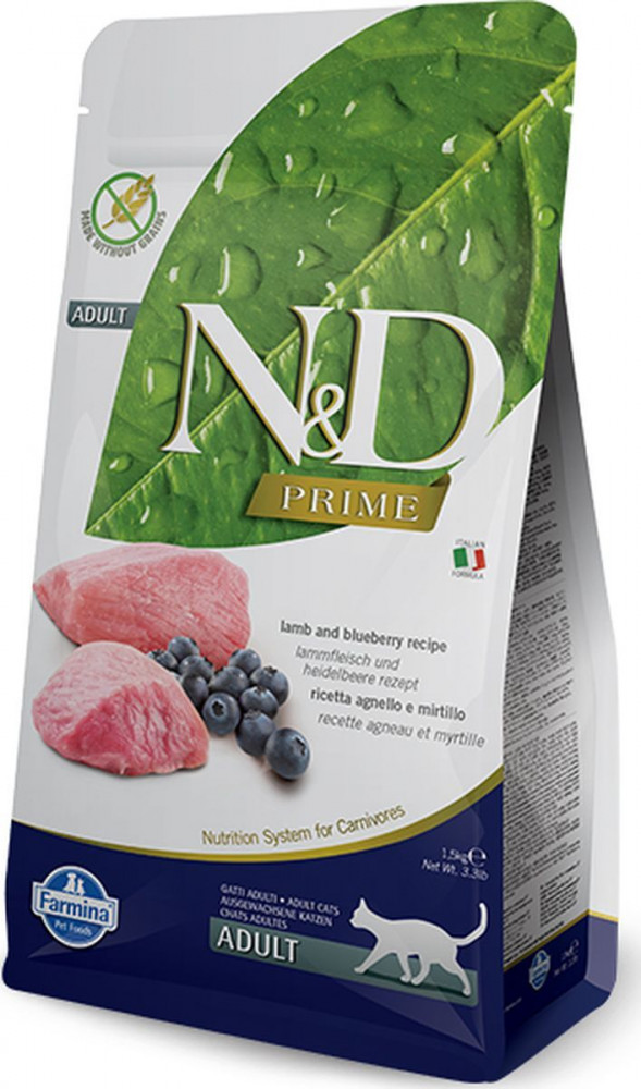 Корм беззерновой для кошек с ягненком и черникой | Natural & Delicious