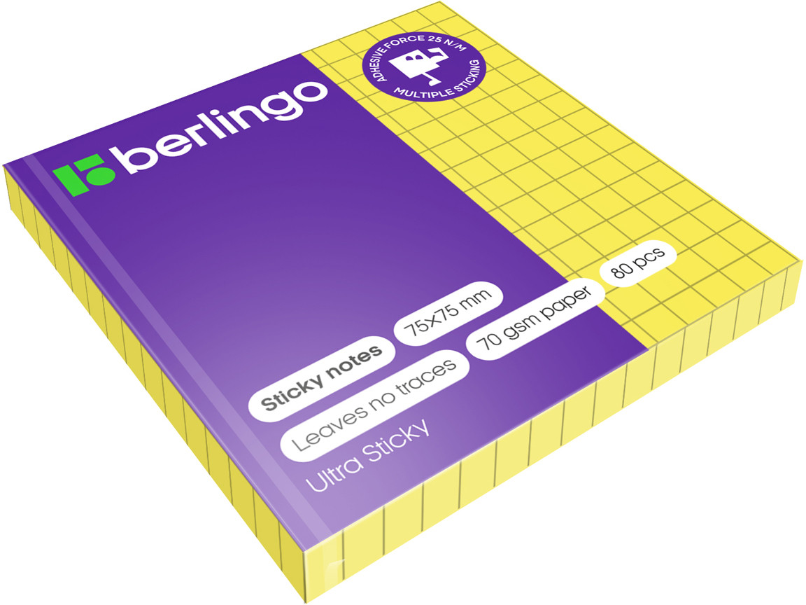 Блок самоклеящийся | Ultra Sticky | Berlingo